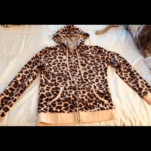 Velour Animal print Hoodie